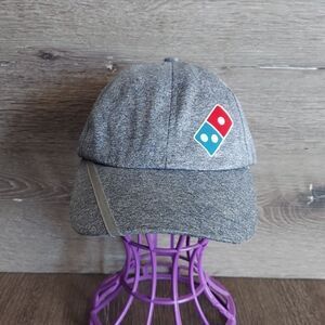 Dominoes Pizza Gear Strap Back Hat Employee Uniform Gray Adjustable Cap